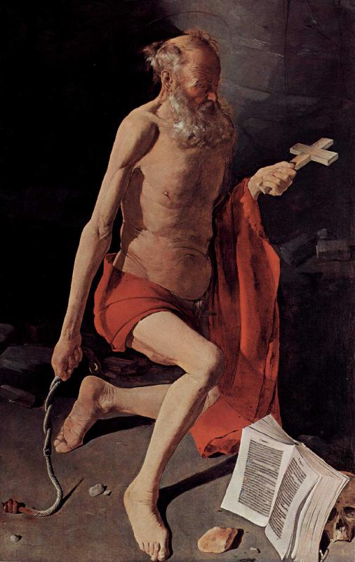 Georges de La Tour Bubender Hl Hieronymus oil painting image